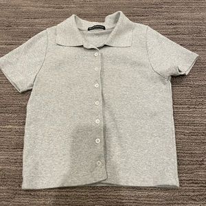 T-Shirt - Brandy Melville, Extra Small, Grey